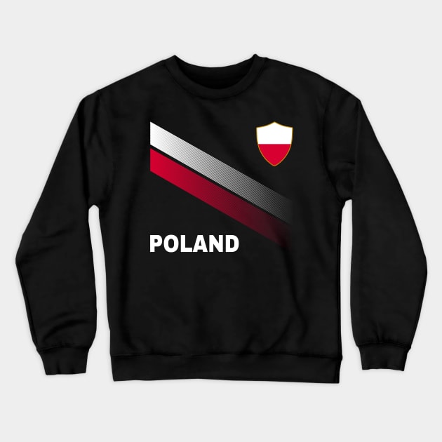 Vintage Poland Sunflower Flag Poland Soccer Lover Crewneck Sweatshirt by Sandra Holloman